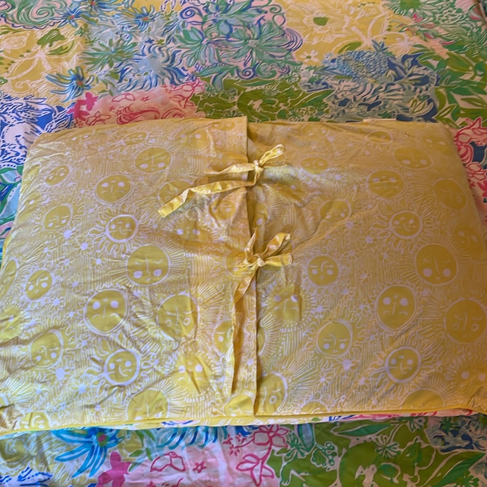 Lilly Pulitzer for Pottery Barn  Full / Queen Comforter Set  Cheek to Cheek - Picture 7 of 11